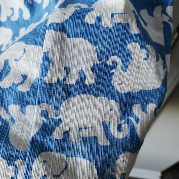 Lilly Pulitzer Size 2 Bay Blue Tusk In Sun Middle Cathy Shift Dress Elephants - Picture 6 of 7